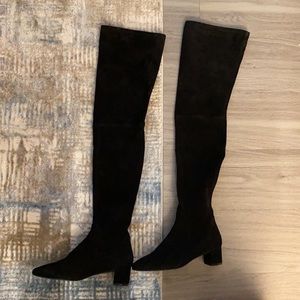 Stuart Weitzman Estelle Boots Black Suede Size 7